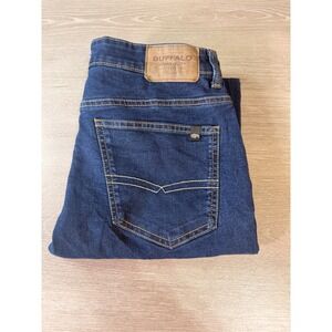 Buffalo David Bitton Slim Boot King Jeans Mens W30 L30 Dark Wash Denim Pants